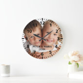 Eigene Kinder Fotos Jahr Große Wanduhr (Zuhause)