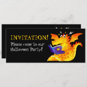Eigene Kinder Funny Baby Dragon Halloween Einladung (Vorne/Hinten)