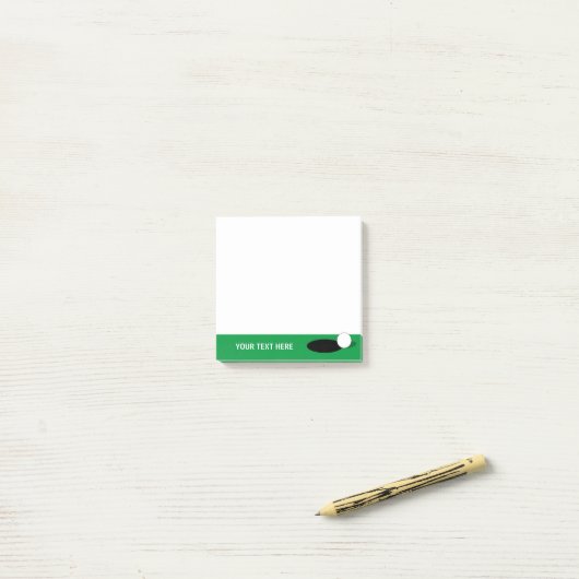 Eigene Klebeschicht für Golfspieler Post-it Klebezettel (Auf Schreibtisch)