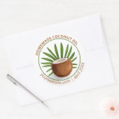 Eigene Kokosölbranche Runder Aufkleber (Umschlag)