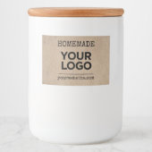 Eigene Kraff Brown Paper Simple Business Logo Lebensmitteletikett (Vorderseite)