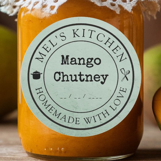 Eigene Küchenverpackung Runder Aufkleber