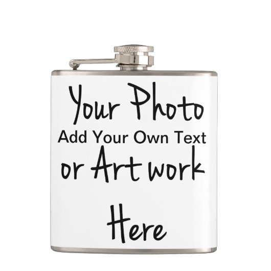 Eigene Kunst, Foto, Text hinzufügen Flachmann (Vorderseite)