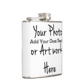 Eigene Kunst, Foto, Text hinzufügen Flachmann (Rechts)