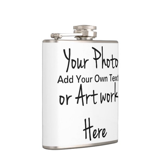 Eigene Kunst, Foto, Text hinzufügen Flachmann (Rechts)