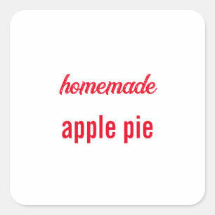 Eigene Lebensmittel Geschenk Gastgeschenk Apple Pi Quadratischer Aufkleber