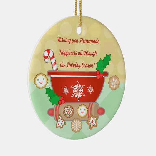 Eigene Lebkuchen Weihnachtskochtopf Keramik Ornament (Rechts)