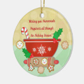 Eigene Lebkuchen Weihnachtskochtopf Keramik Ornament (Links)