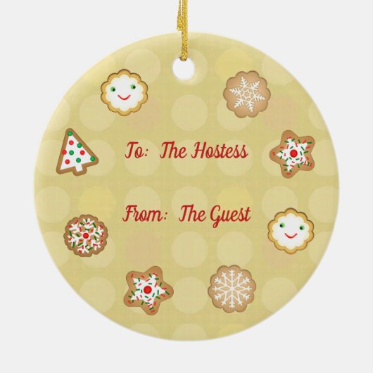 Eigene Lebkuchen Weihnachtskochtopf Keramik Ornament (Hinten)