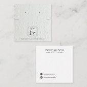 EIGENE LEDERTEXTURE-ERING-ANZEIGE QUADRATISCHE VISITENKARTE (Vorne/Hinten)