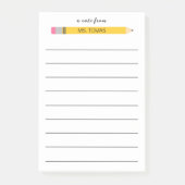 Eigene Lehrer zurück zum Schulabschluss Post-it Klebezettel (Vorderseite)