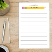 Eigene Lehrer zurück zum Schulabschluss Post-it Klebezettel