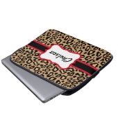 Eigene Leopard Print Laptop Sleeve Geschenk (Vorne Knopf)