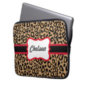 Eigene Leopard Print Laptop Sleeve Geschenk (Vorderseite Links)