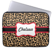 Eigene Leopard Print Laptop Sleeve Geschenk (Vorderseite)