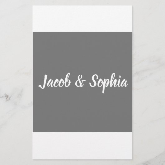 EIGENE LIEBE, BRIDE & GROOM TRIVIA DUSCHKARTE FLYER (Hinten)