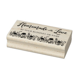 Eigene Liebe mit Zitaten und Wildblumen Gummistempel