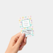 Eigene Liebe Süßwarenherzen - Weißes Abzeichen Ausweis (Handheld)