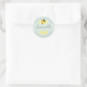 Eigene Limoncello Label Minze Runder Aufkleber (Tasche)