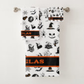 Eigene Löffel und lustiges Halloween Bath Badhandtuch Set (Insitu)