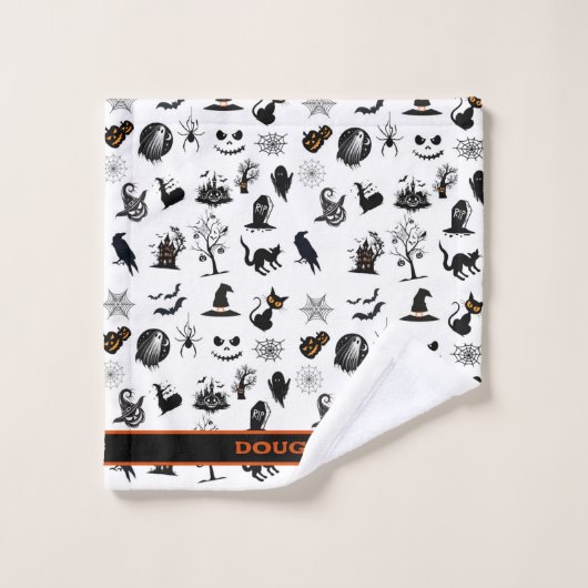 Eigene Löffel und lustiges Halloween Bath Badhandtuch Set (Waschlappen)