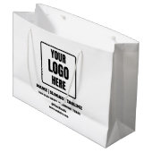 Eigene Logo für kleine Unternehmen mit der Marke B Große Geschenktüte (Vorderseite Schrägansicht)