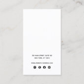 Eigene Logo-Kette und Stehhalter Visitenkarte (Rückseite)