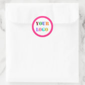 Eigene Logo- oder Foto-Geschenkaufkleber - Ihre Fa Runder Aufkleber (Tasche)