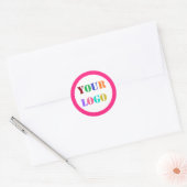 Eigene Logo- oder Foto-Geschenkaufkleber - Ihre Fa Runder Aufkleber (Umschlag)