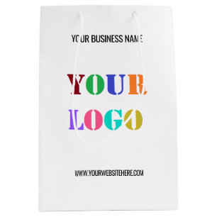 Eigene Logo-Text-Werbeaktion Geschenktasche Mittlere Geschenktüte