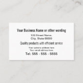 Eigene Logo-Visitenkarte hinzufügen Visitenkarte (Rückseite)