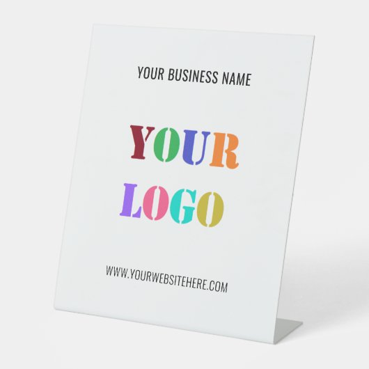 Eigene Logo-Website Farben Vorlagenzeichen Sockelschild (Vorderseite)