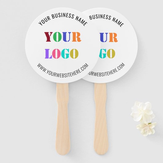 Eigene Logo-Werbeaktion für den Handlüfter Fächer (Vorne und Hinten)