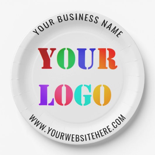 Eigene Logo-Werbeaktion für Ihr Business Paper-Tel Pappteller (Vorderseite)