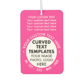 Eigene Logo-Werbeaktion PINK Car Air Freshener Autolufterfrischer (Vorderseite)