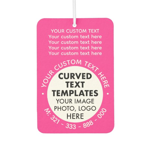 Eigene Logo-Werbeaktion PINK Car Air Freshener Autolufterfrischer (Vorderseite)