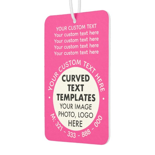 Eigene Logo-Werbeaktion PINK Car Air Freshener Autolufterfrischer (Links)