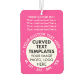 Eigene Logo-Werbeaktion PINK Car Air Freshener Autolufterfrischer (Rückseite)