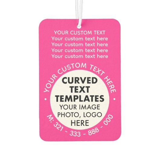 Eigene Logo-Werbeaktion PINK Car Air Freshener Autolufterfrischer (Rückseite)