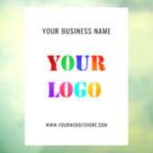 Eigene Logo-Werbung für Ihr Unternehmen Personalis Fensteraufkleber (Blatt 3)