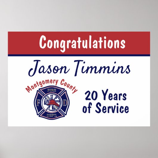 Eigene Logos der Feuerwehr Poster (Vorne)