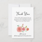 Eigene Logos für kleine Unternehmen bedanken sich Karte (Rückseite)