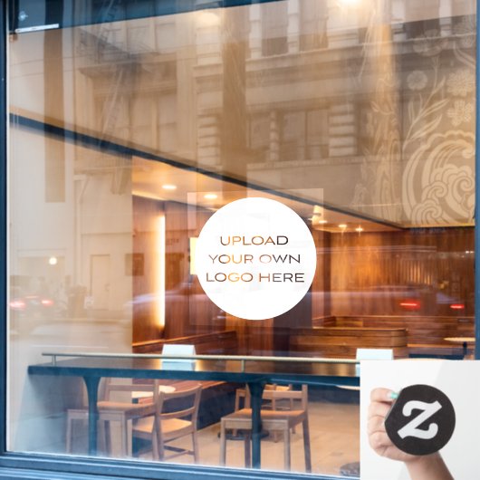 Eigene Logos für kleine Unternehmen hochladen Fensteraufkleber (Café-Fenster)