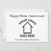 Eigene Logos für Real Anwesen Happy Zuhause Annive Karte (Vorderseite)