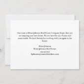 Eigene Logos für Real Anwesen Happy Zuhause Annive Karte (Rückseite)