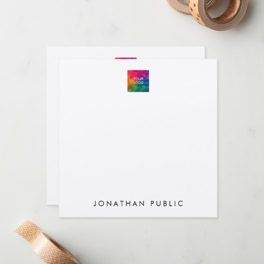 Eigene Logos können Sie hier individuell anpassen Mitteilungskarte (Vorderseite/Rückseite Beispiel)