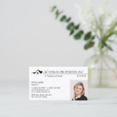 Eigene Logos Real Anwesen Agent Foto-Geschäft hinz Visitenkarte (Stehend Vorderseite)