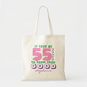 Eigene lustige 55. Geburtstagskurse Tote Bag Tragetasche