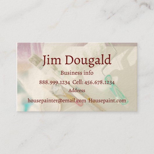 Eigene Malerei Visitenkarte (Vorderseite)