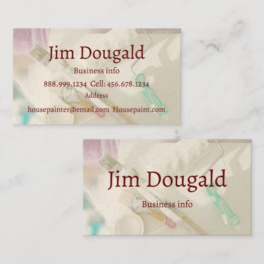 Eigene Malerei Visitenkarte (Vorne/Hinten)